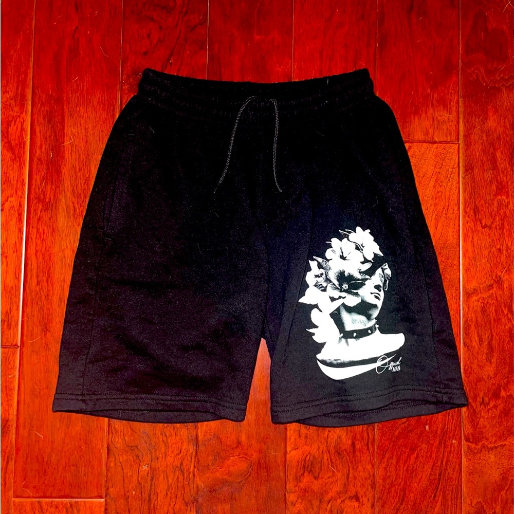 SOLD BoohooMAN Floral Statue Shorts